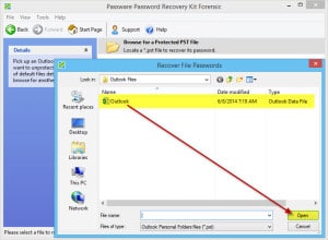 Passware Kit recovering a lost Outlook Data File PST password E